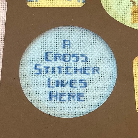 Vintage Framed Cross Stitch Sampler Inspirational Sayings Wall Art 14.5"x11.5" - Picture 8 of 16